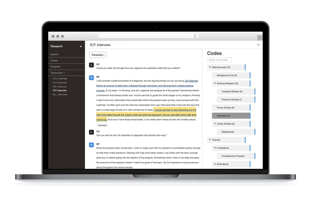 Delve qualitative coding tool collaboration