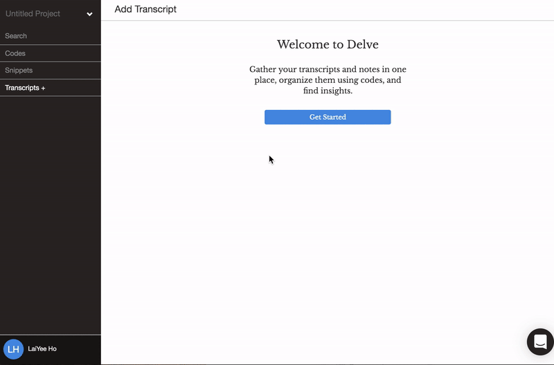 Importing multiple transcripts in Delve